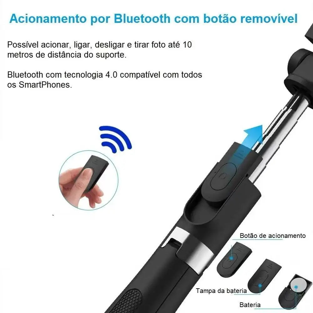 ZJ-107 Portable And Modern Bluetooth Selfie Stick Mobile Phone Tripod