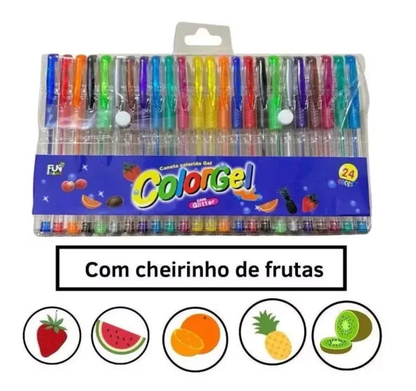 Colorgel Gel Pen Colorful Scented Pens Glitter Kit 24 Colors-Neverdie Store