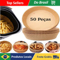 50 Units Non-stick Air Fryer Disposable Paper Round Mat For Baking