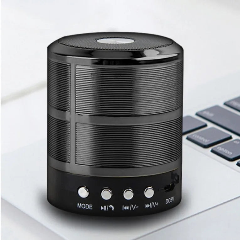 Caixa de Som 887 Mini Caixinha Bluetooth Portatil Usb Sd Fm Bateria Recarregavel Amplificada - Grave Potente
