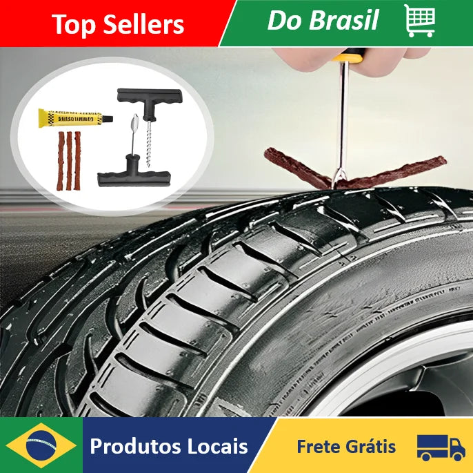 Car Car No Camera Tire Repair Kit + 3 Refis Noodles Tyre-Neverdie Store