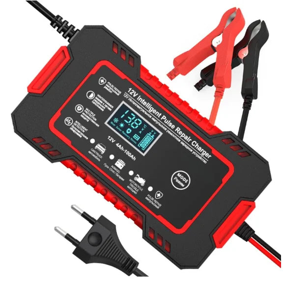 12V Smart Car Battery Charger with Digital Display Automatic Power Repair Puls - Neverdie Store
