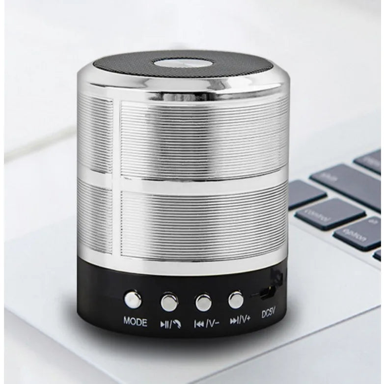 Caixa de Som 887 Mini Caixinha Bluetooth Portatil Usb Sd Fm Bateria Recarregavel Amplificada - Grave Potente