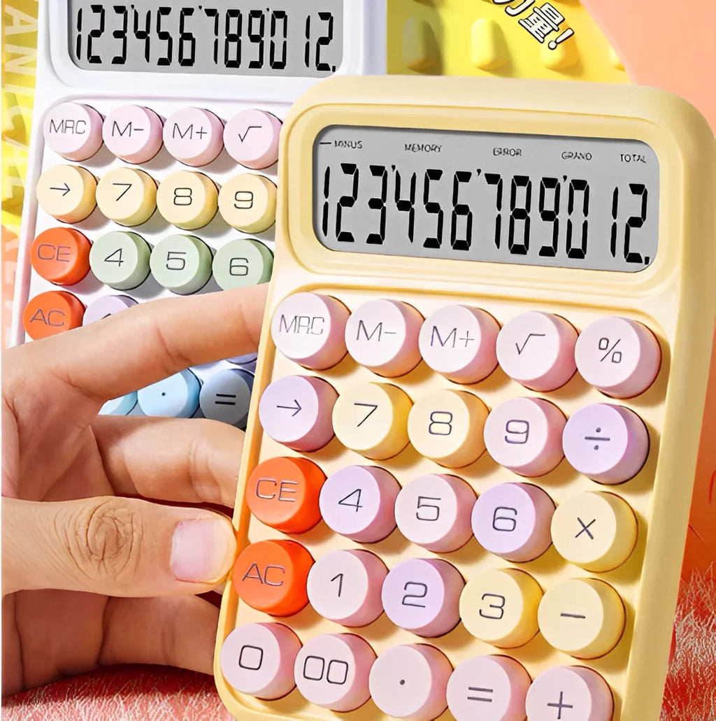 Morandi Color Calculator 12 Digit Multineos Mechanical Big Point Keyboard-Neverdie Store