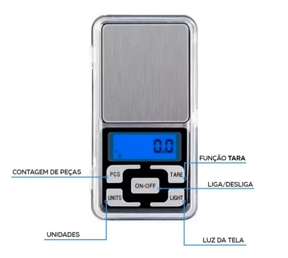 Mini Portable High Precision Scale 0,1g A 500g Digital
