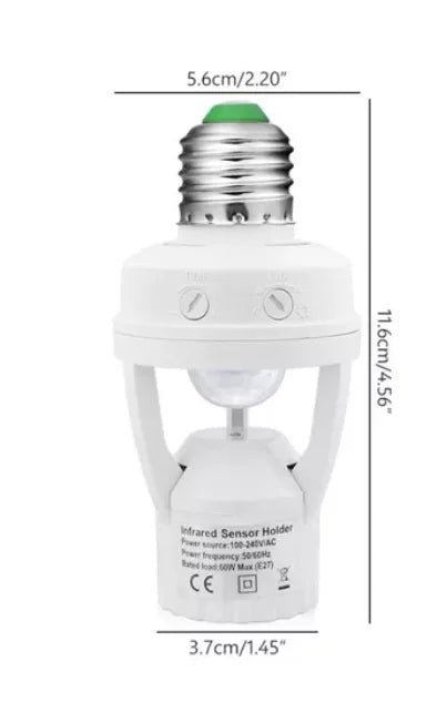 Presence Sensor With Photocell For E27 Socket Lamp