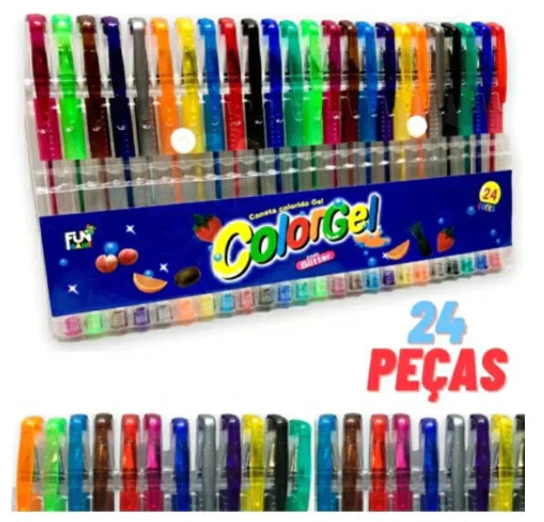 Colorgel Gel Pen Colorful Scented Pens Glitter Kit 24 Colors-Neverdie Store