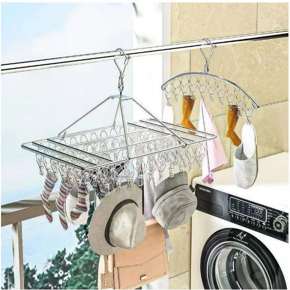 40 Clips Clothesline Inox Practical and Retractable Fasteners-Neverdie Store