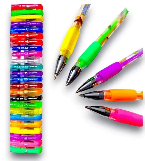 Colorgel Gel Pen Colorful Scented Pens Glitter Kit 24 Colors-Neverdie Store