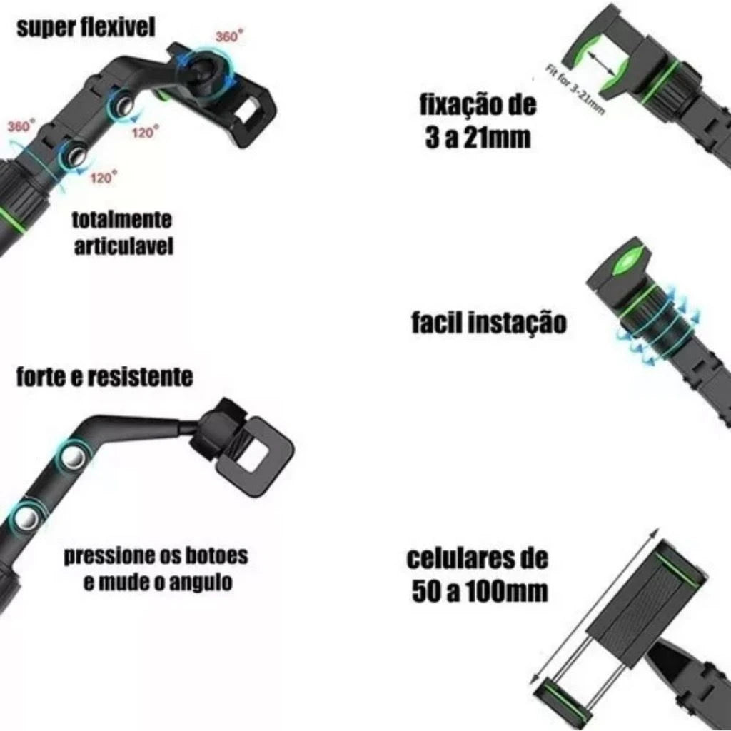 360 Degree Rotation Adjustable Multifunctional Car Phone Holder