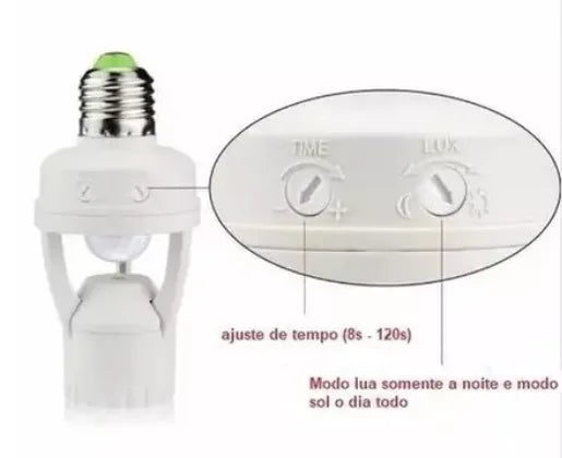 Presence Sensor With Photocell For E27 Socket Lamp