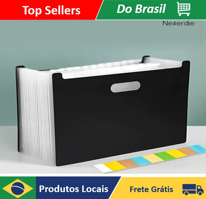 12 Partitions Folder Multi-Purpose Sanfonated Document Organizer-Neverdie Store