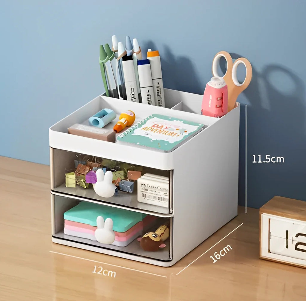 Table Organizer Rabbit Door Clutter Pen Drawer/Makeup Office Multipurpose-Neverdie Store