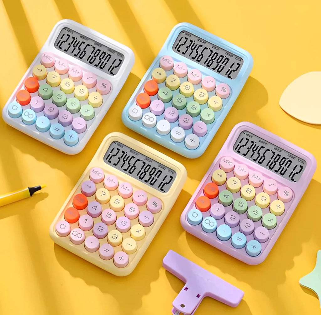 Morandi Color Calculator 12 Digit Multineos Mechanical Big Point Keyboard-Neverdie Store