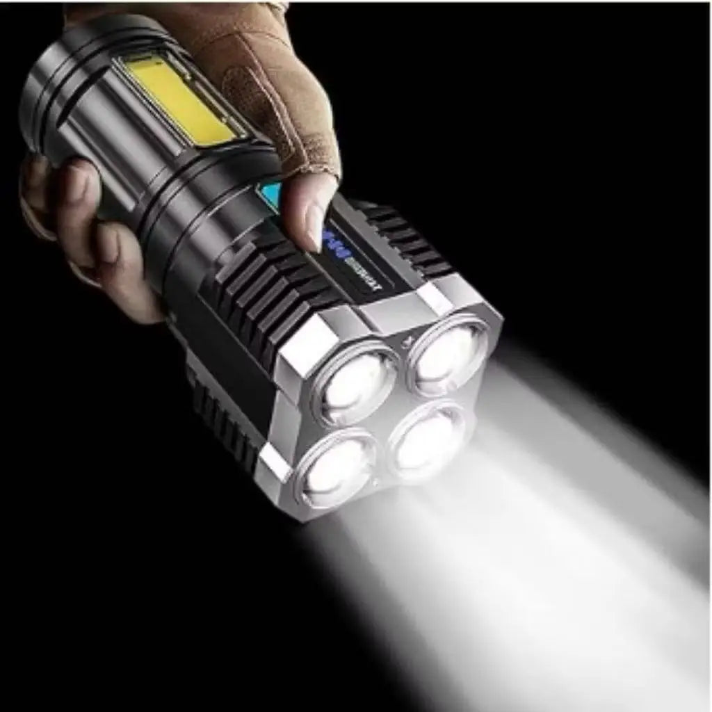 Lanterna Led Potente 1500m 4 Recarregável Usb Portátil Ultra Brilhante