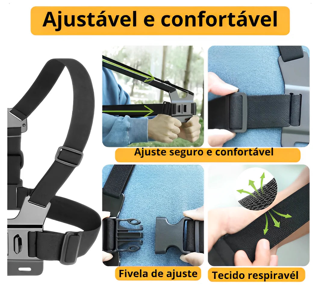 Adjustable Chest Holder for Mobile Phone and GoPro Camera on Chest for Motorcycle and Bike-Neverdie Store