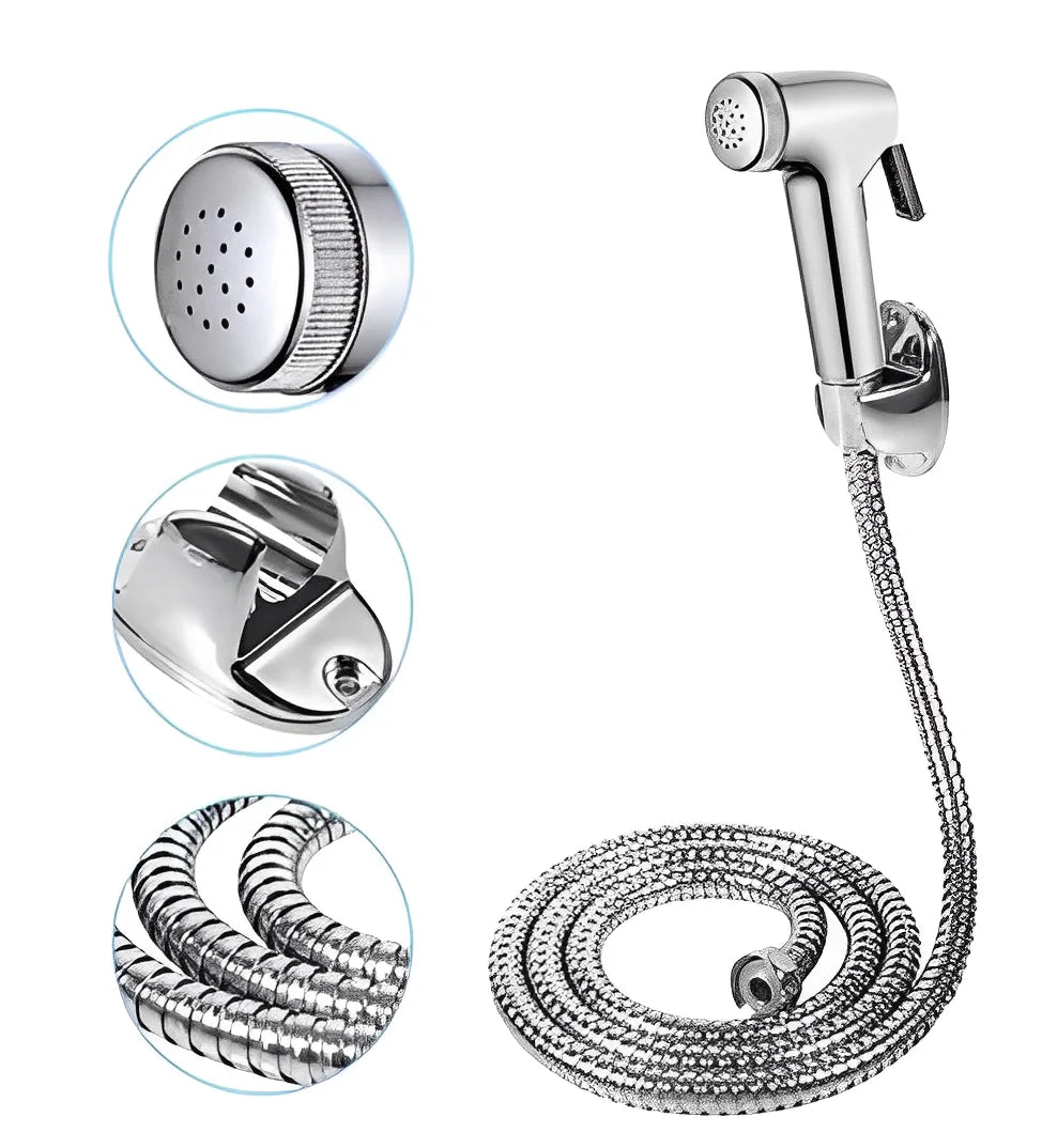 Chrome Toilet Shower 100% Full Luxury Metal Inox - Neverdie Store