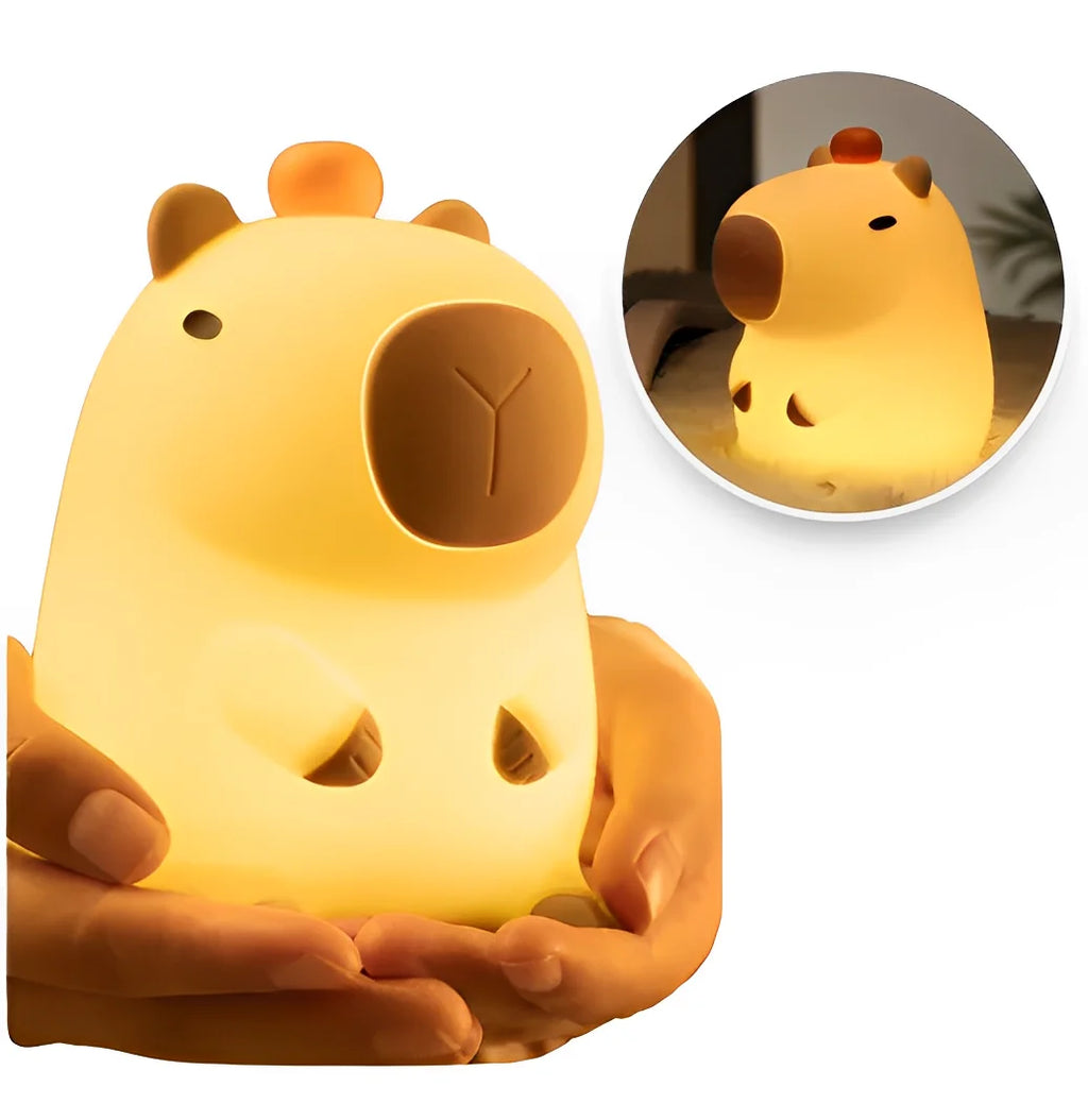 Luminaria Abajur Capivara Led com pilha Para Criança e Decorações - Neverdie Store