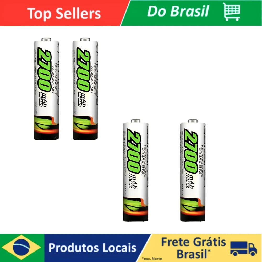 AAA Rechargeable Battery 2700mAh In Blister 4 Units Alkaline Battery For Electronics And Accessories