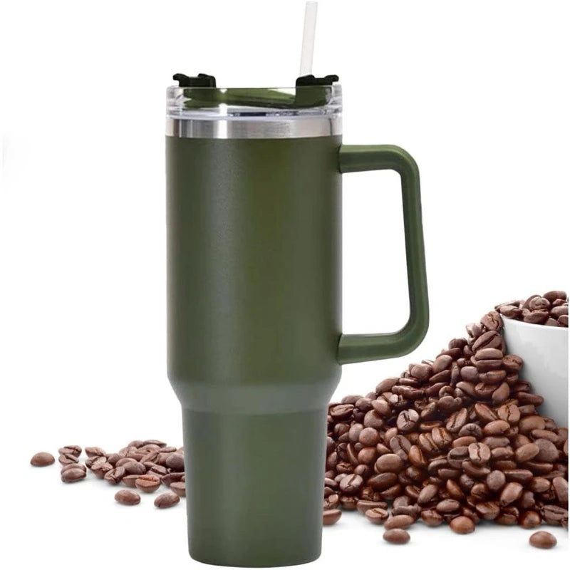 Caneca Copo Térmica Inox 1200Ml Garrafa Térmica Inoxidável com tampa canudo