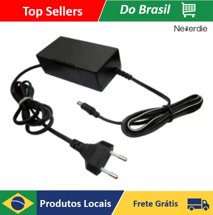 Source 12v 5A Bivolt Black 5 Amperes Plug P4 Led Tape CCTV Cameras-Neverdie Store