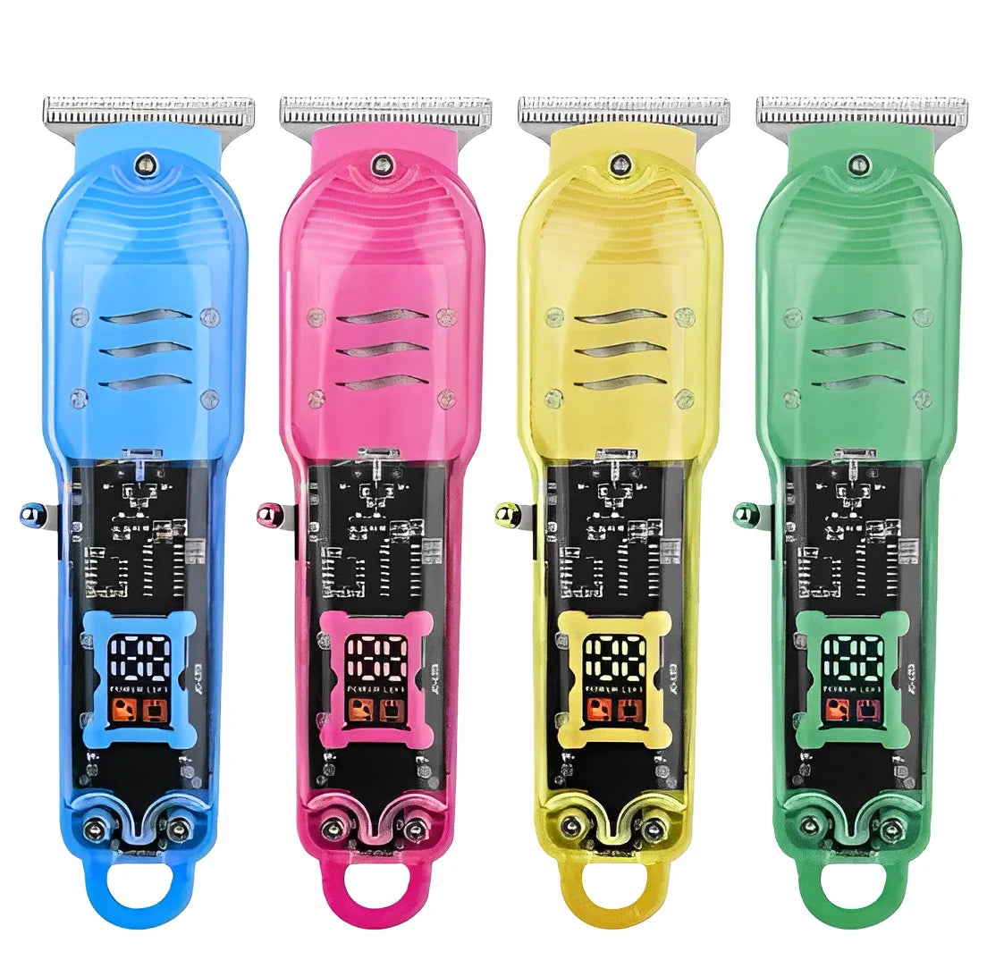 Professional Hair Cutting Machine Smart Lcd Electric Shaver Transparent Wireless-Neverdie Store