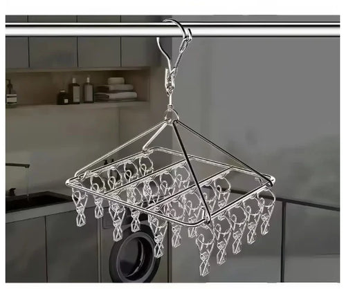 40 Clips Clothesline Inox Practical and Retractable Fasteners-Neverdie Store