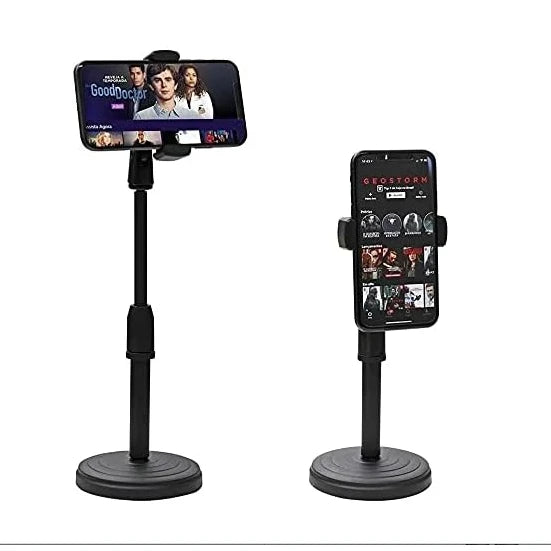 Suporte Tripe de Celular Com Base De Mesa Ajustavel Angulo 360º