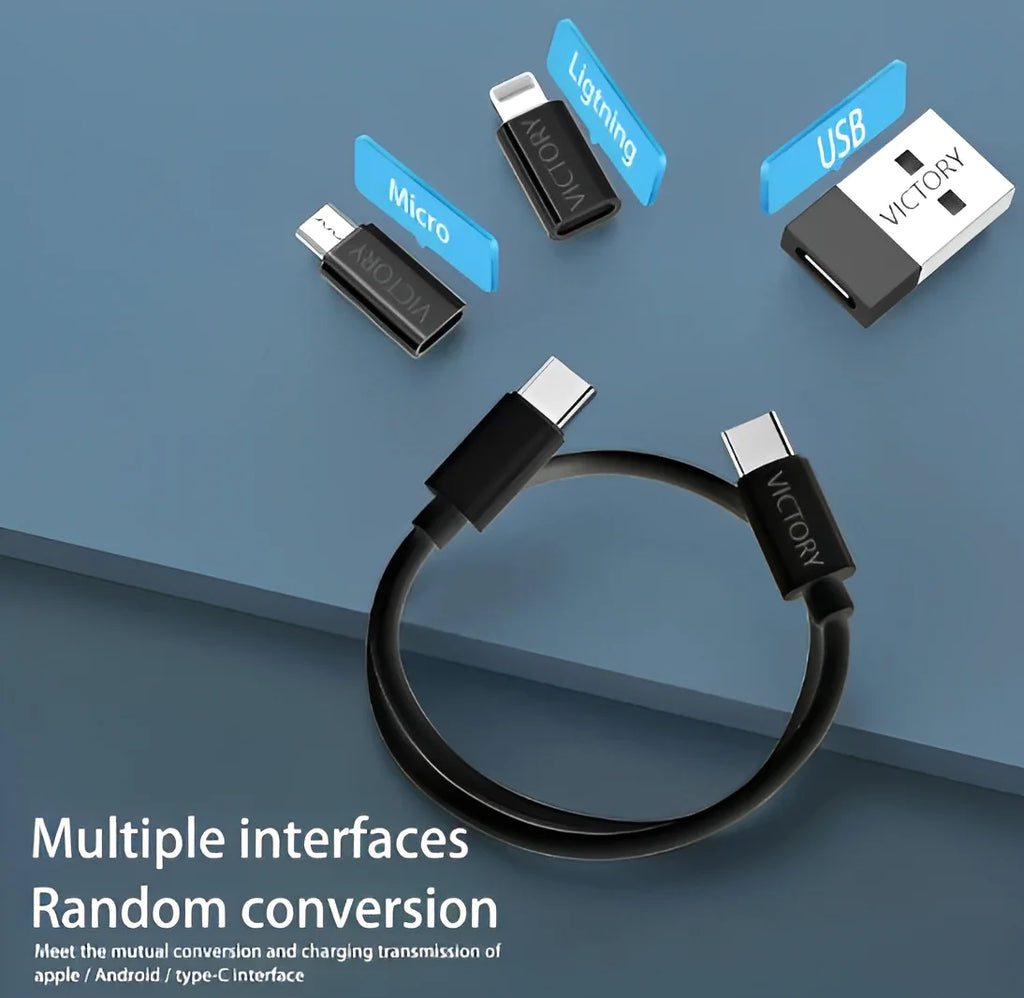 60W Type-C to Micro USB Fast Charging Adapter Kit for Lighting-Neverdie Store