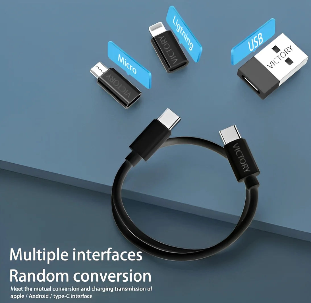60W Type-C to Micro USB Fast Charging Adapter Kit for Lighting-Neverdie Store