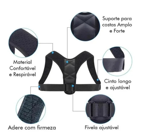 Posture Corrector Unisex Adjustable Column Shoulder Alignment