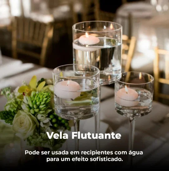 50 Paraffin Chaud Candles With Bracket Decorative Valentine's Day Floating Wedding Aluminum