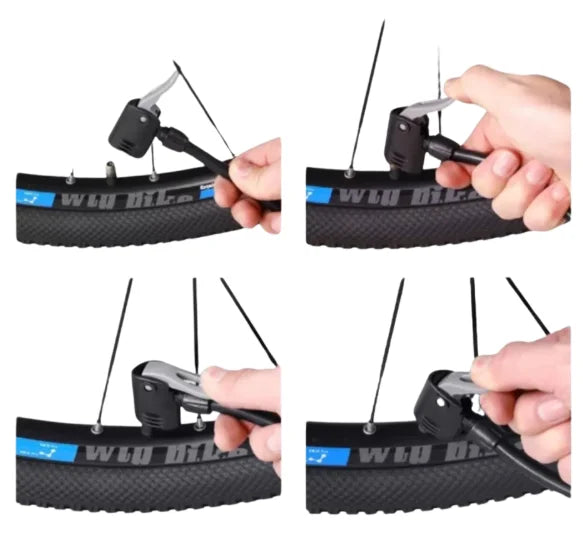 Mtb Speed And Ball Bike Bike Tire Fill Air Pump With 3 Noaks And Adapter-Neverdie Store