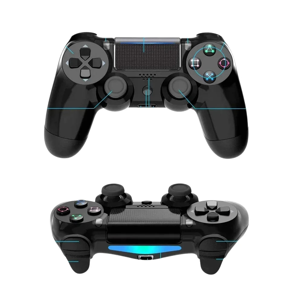 Compatigel Wireless Joystick Control with PS4 for Video Game Mobile Phone PC Bluetooth-Ergonomic Design, High Precision