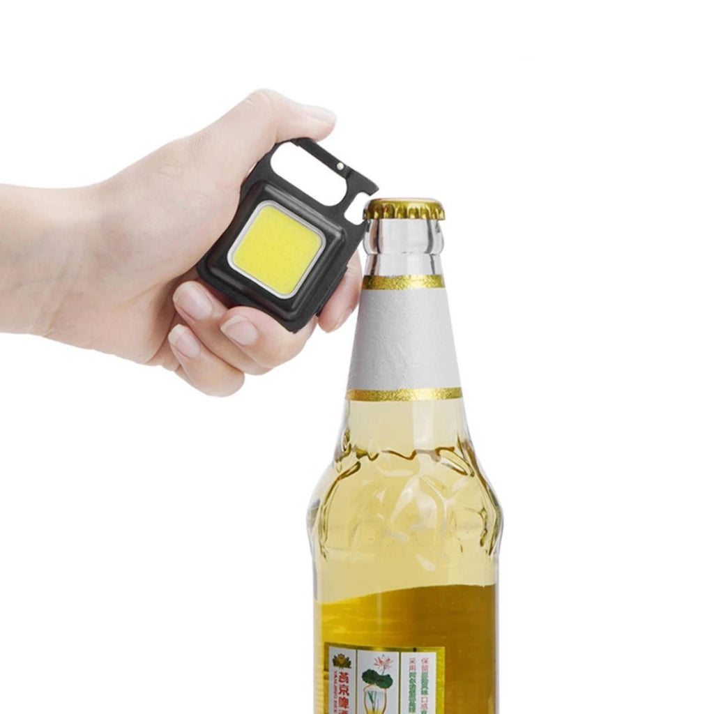 Mini Lanterna Com led Portátil/USB Recarregável Iuminação ajustavél 3 Modos De Luz Lanternas De Chaveiro E Abridor De Garrafas