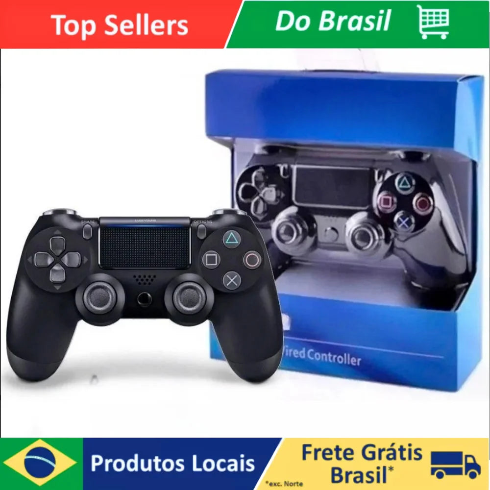 Compatigel Wireless Joystick Control with PS4 for Video Game Mobile Phone PC Bluetooth-Ergonomic Design, High Precision