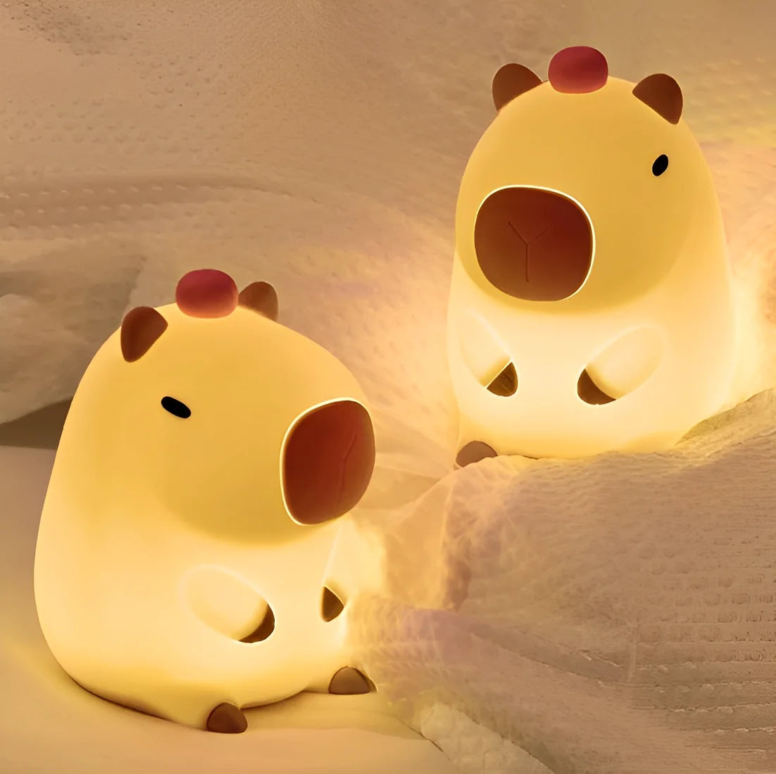 Luminaria Abajur Capivara Led com pilha Para Criança e Decorações - Neverdie Store