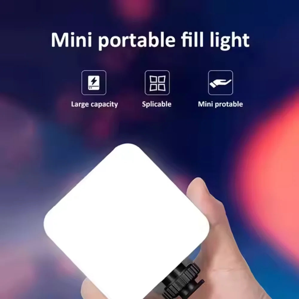 LED Selfie Light with White Shades | Clip for Mobile Phone and Notebook