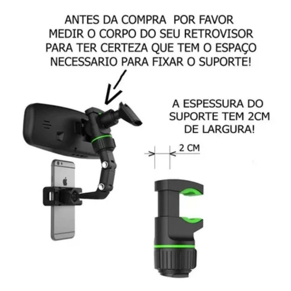 360 Degree Rotation Adjustable Multifunctional Car Phone Holder