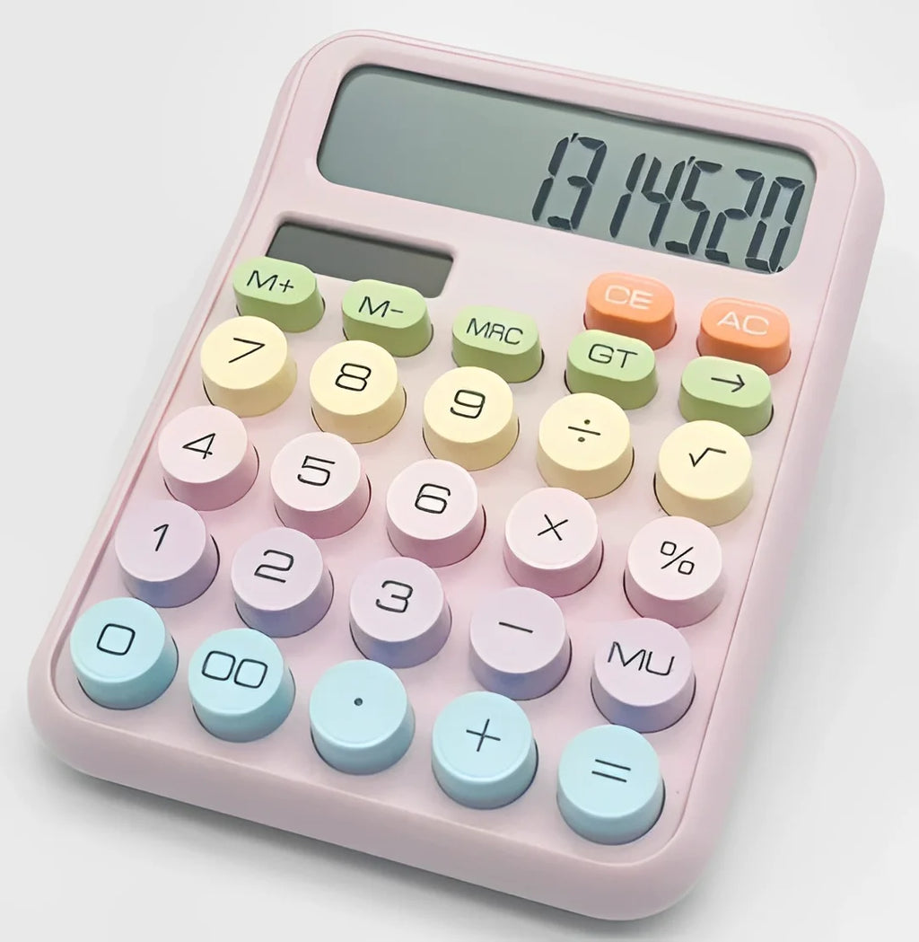 Morandi Color Calculator 12 Digit Multineos Mechanical Big Point Keyboard-Neverdie Store