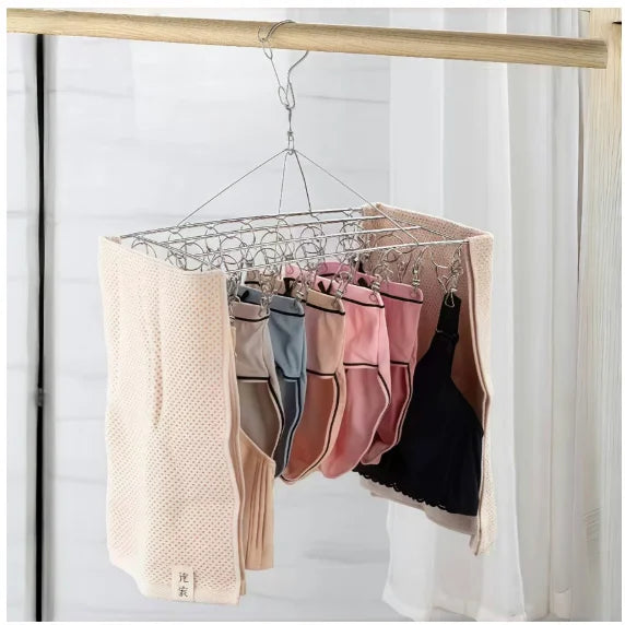 40 Clips Clothesline Inox Practical and Retractable Fasteners-Neverdie Store