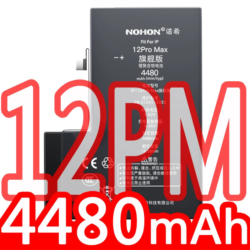 NOHON Battery For Apple iPhone SE 2016 2020 11 Pro 12 Mini 13 14 8 Plus 7 6S 6 X XR XS MAX Lithium Polymer Replacement Batteries