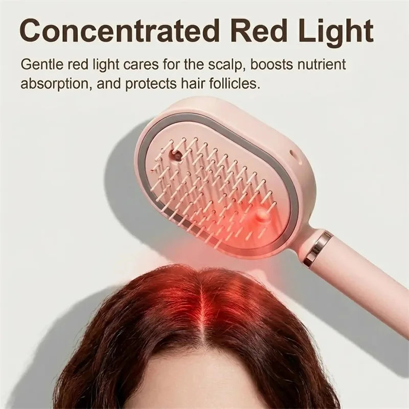 New Wet Electrics Hairbrush with Water Spray Rechargeable Steams Hair Straightener USB-C Charging for Both Long & Short Hairs