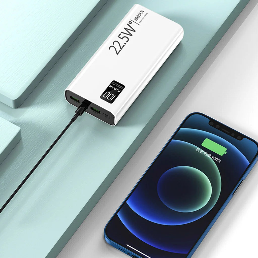 Carregador Portátil 20000mAh Alta Velocidade Tela Digital de Precisão Alta Capacidade para Viagens Longas
