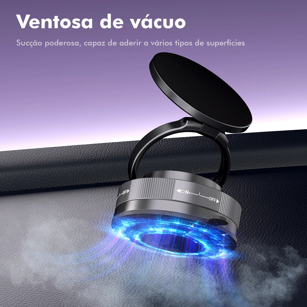 Magnetic Car Holder With Sink, Swivel 360 °, Compatible with iPhone 12-17 and Android, Brazil Coibeu