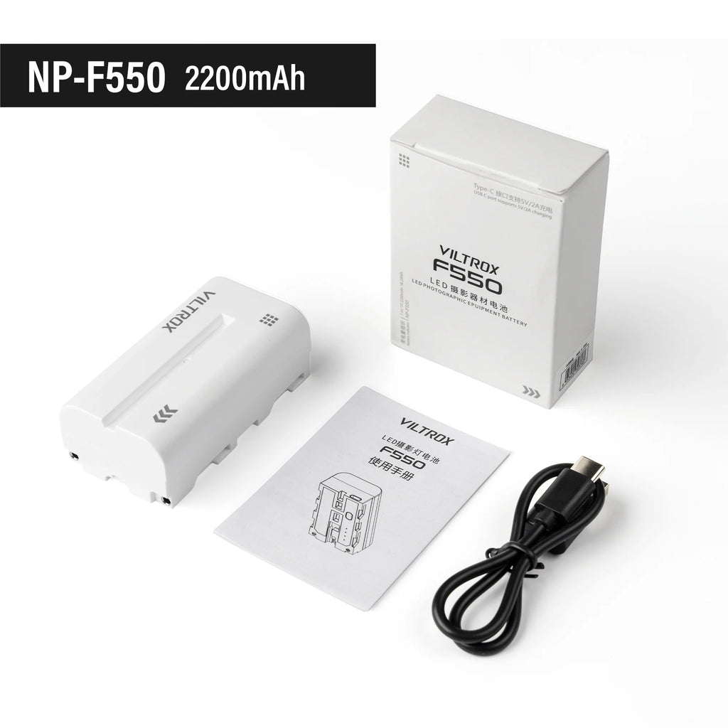 Viltrox F550 F750 F970 USB-C Battery USB-C Fast Charging Rechargeable Lithium-Ion for Sony Camera Monitor LED Light Video Light