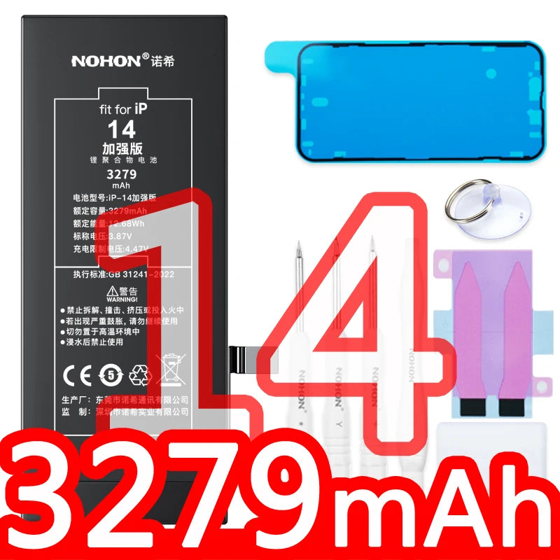 NOHON Battery For Apple iPhone SE 2016 2020 11 Pro 12 Mini 13 14 8 Plus 7 6S 6 X XR XS MAX Lithium Polymer Replacement Batteries