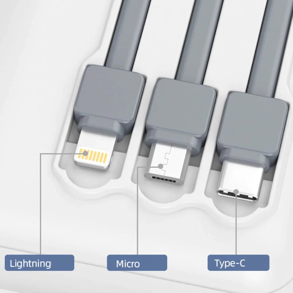 Carregador Portátil 20000mAh 4 Saídas USB Tela LED que Mostra Bateria Perfeito para Viagens Longas