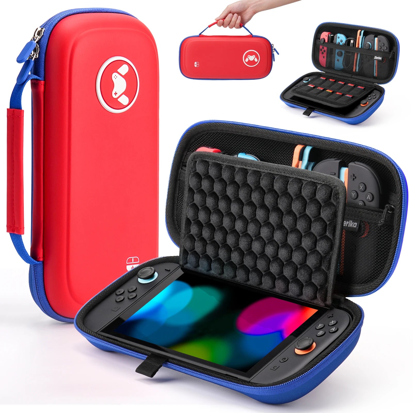 Travel Carrying Case For Nintendo Switch 2 & Switch OLED, Anti-Scratch Waterproof Protective Storage Bag with 10 Games Card slot