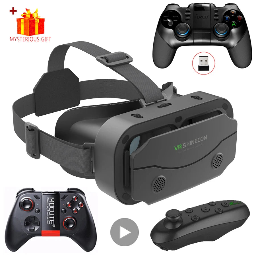 Óculos de Realidade Virtual 3D VR Dispositivos Headset Capacete Lentes Óculos Inteligentes Para Smartphones Telefone Celular Jogo Viar Viewer Set